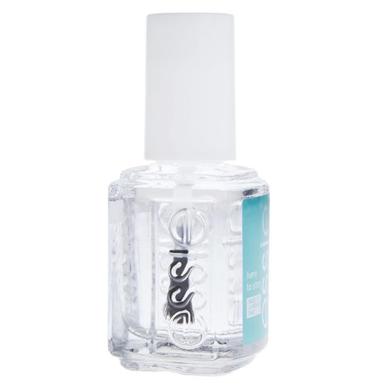 Picture of essie salon quality nail care, vegan formula, clear base coat, Here To Stay, 0.46 fl oz
