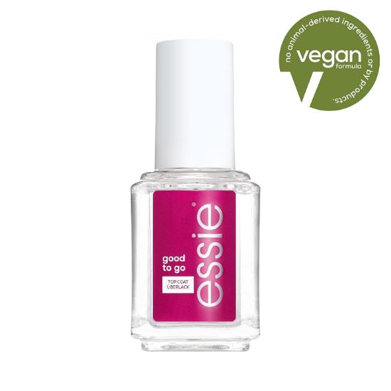 Picture of essie Nail Care, 8-Free Vegan, Good To Go Top Coat, fast dry and shine nail polish, 0.46 fl oz