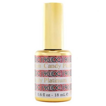 Picture of DND DC Platinum Glitter LED/UV Gel Polish - 0.6oz - Candy Platinum