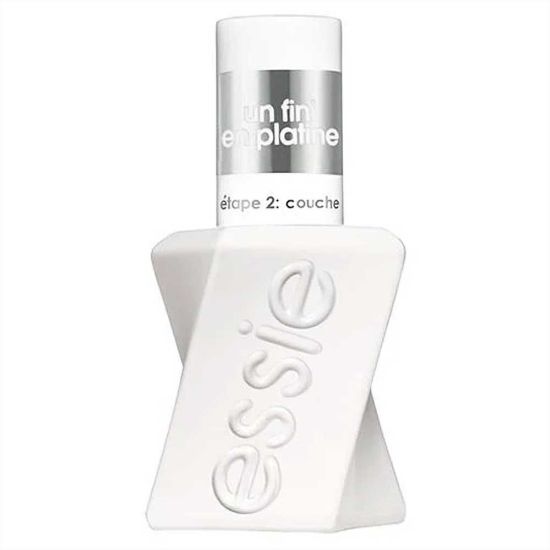 Picture of Essie Gel Couture Long-Lasting Nail Polish, Vegan, Clear, Shiny Top Coat, 0.46 fl oz